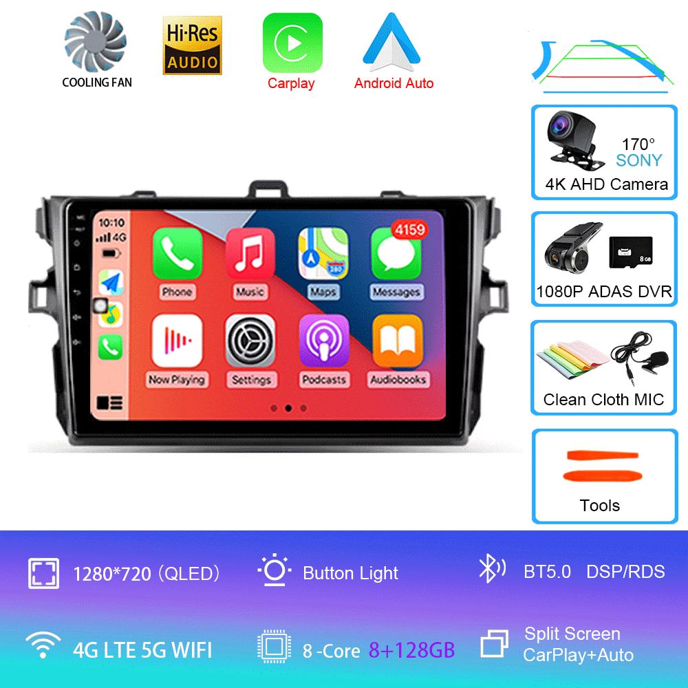 Android 14 Автомобильное радио для Toyota Corolla 10 E140 E150 2006 - 2013 Мультимедиа Видео Плеер Навигация Стерео GPS Нет 2din 2 din d