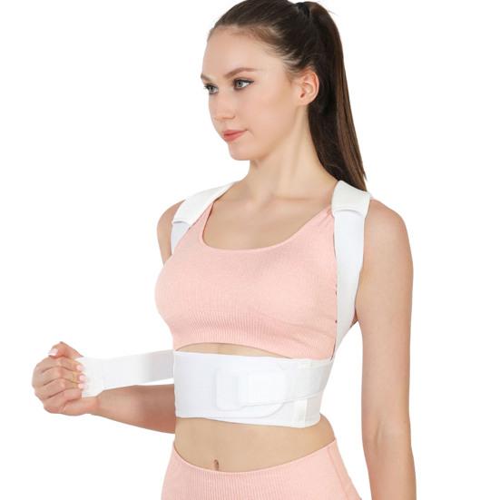 High Elastic Thickened Shoulder Pads Anti-hunchback Breathable Mesh Invisible Compression Correction Belt Adjustable Back Support Posture
