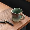 300 мл креативные керамические кружки особой формы в ретро-японском стиле, кофейные чашки с ручкой, бытовые чашки для завтрака, молока, воды, чая