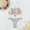 Geometric Print Teen Girls Bikini Sets 7-16 Years Two Piece Children's Swimwear for Teenage Girls Swimsuit Beachwear