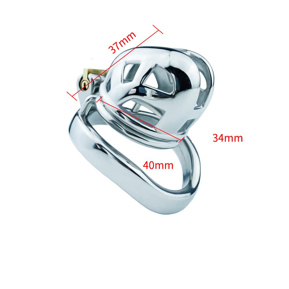 Мужской короткий замок CB, клетка для пениса, замок для пениса, замок целомудрия из нержавеющей стали, секс-игрушка, женское доминирование, БДСМ, рабское кольцо для члена, шаровые носилки