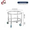 Мобильная сервировочная тележка из нержавеющей стали для ведер