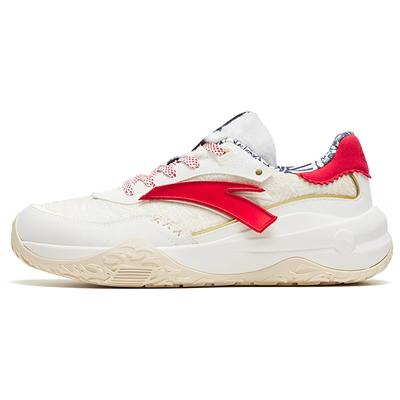 Кроссовки Qicheng Rice Cake, нескользящие, износостойкие, низкие, спортивные, повседневные, мужские, кроссовки, белые, красные 912318859-8