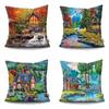 Neverland Ranch Rustic Landscape Pillowcase Polyester Print Sofa Chair Bed Cushion Cover Room Home Decor Embrace Pillowcase