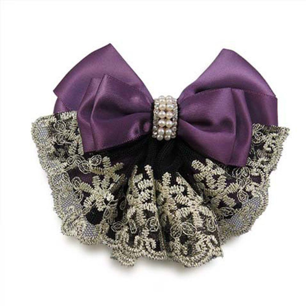 Профессиональные женские аксессуары для волос Цветочные кружевные заколки Кружевной бант Бант Сетка для волос Заколки Зажим для волос