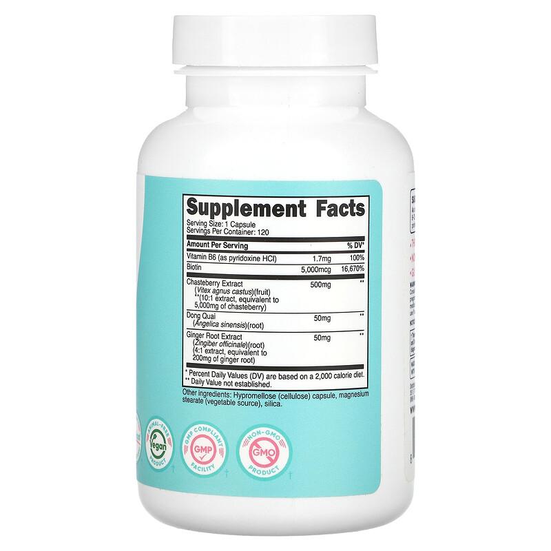 Women, Chasteberry with Dong Quai & Ginger Root, 5,000 mg, 120 Capsules