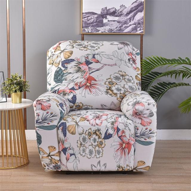 High Stretch Recliner Chair Covers Protector Leather Living Room Recliner Chair Soft Anti -Slip Recliner Chair Slipcover For Home