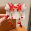 Tassel Chinese New Year Headwear Bow Hanfu Hairpin Sweet Ancient Style Hairpin  Girls