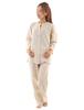 Of Long Sleeve Pajamas Double Gauze Gauze Pajamas No Collar Spring [Gifts Brilliance] Women's Women's Women's [Gift Set] (M, Brown) PJ_2214