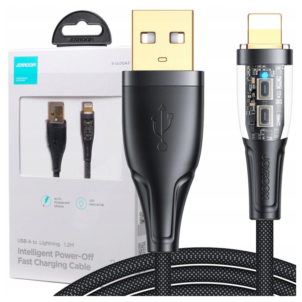 Kabel Do Usb-A / Lightning / 2.4A / 1.2M Joyroom S-Ul012A3 (Czarny)
