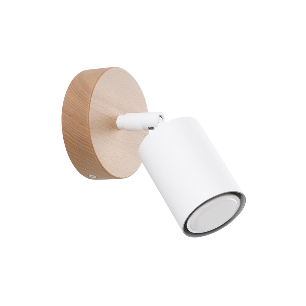 Wall lamp white spotlight with wooden reading stand VERDO 1xGU10 10W SL.1285 Sollux Lighting