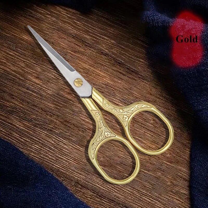 Stainless Steel Vintage Scissors DIY Sewing Retro Cross-stitch Fabric Cutter Embroidery Scissor Tailor Thread Tools Shears