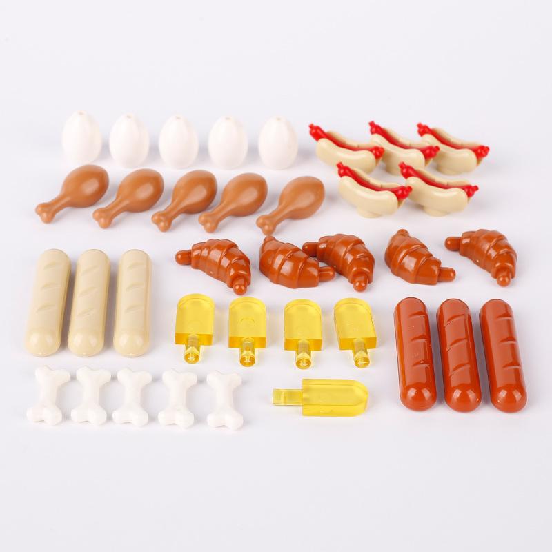 Scene Decoration Small Particles Building Block Accessories Minifigures Life Food Animal Compatible Parts Parts Toys