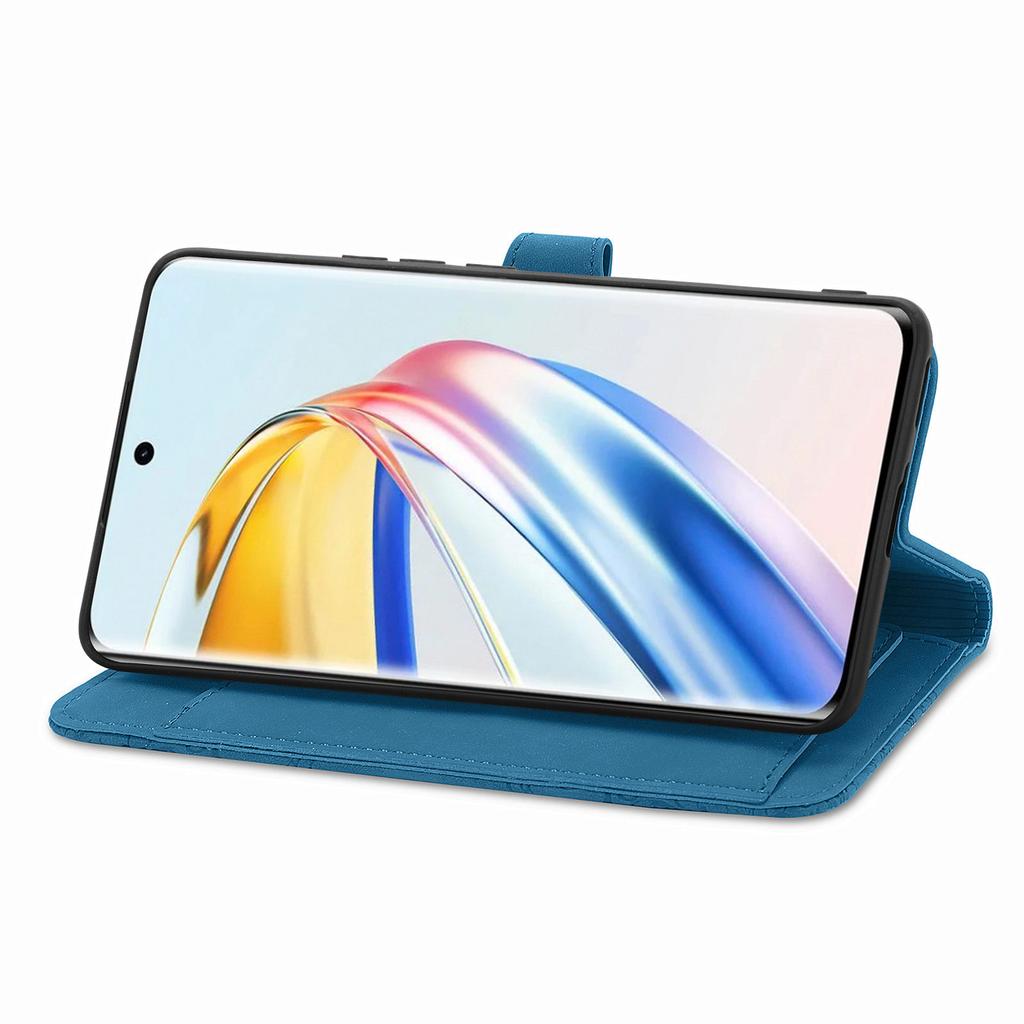 Чехол-кошелек на молнии для Honor X9b 5G/Magic6 Lite 5G с ремешком, чехол для телефона из ПУ кожи с цветочным тиснением