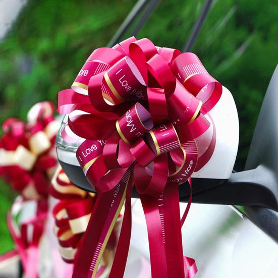 10Pcs Pull Bow Ribbon Romantic Car Pull Bows Hand-pulled Ribbon for Gift Packing Weddings Parties Decoration