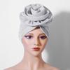Headwear African Turban Caps Raw Silk Bonnet Elegant Head Wraps  Party Headgear