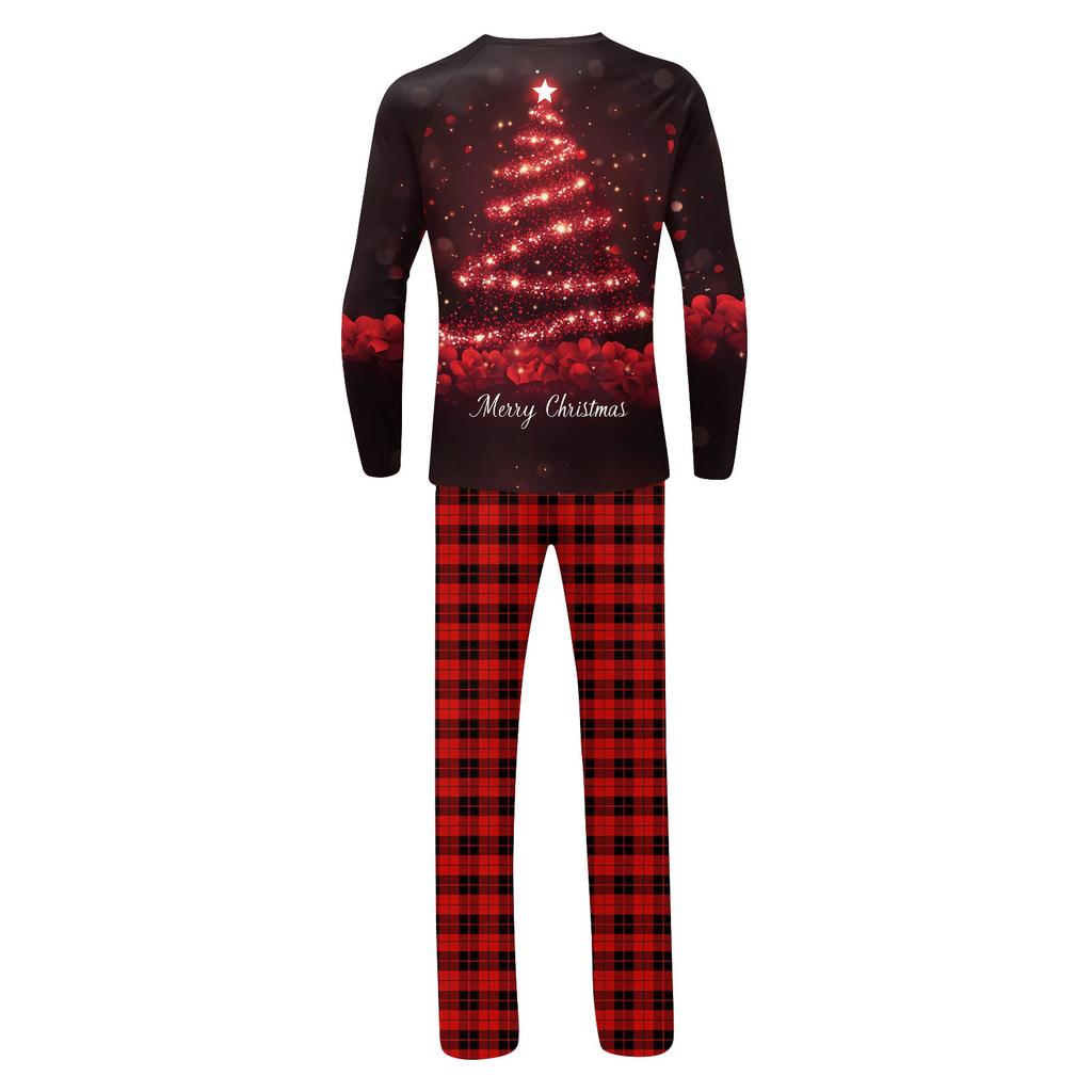 Комплект из топа и брюк с рождественскими принтами для всей семьи Одинаковые комплекты для всей семьи