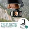 Shatterproof Clip on Car Mirror for Baby Safety Baby Observation Mirror  Newborn Supervision