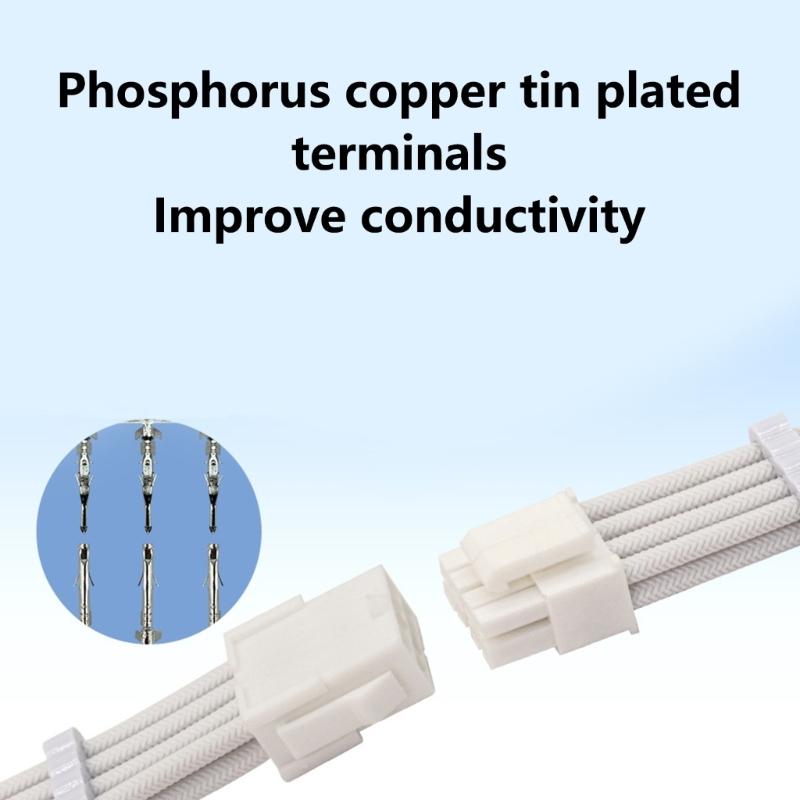 Прочность8-контактный удлинительный кабель питания процессора в оплетке ATX12V 8pin (4+4) Разъемы Кабель-удлинитель блока питания