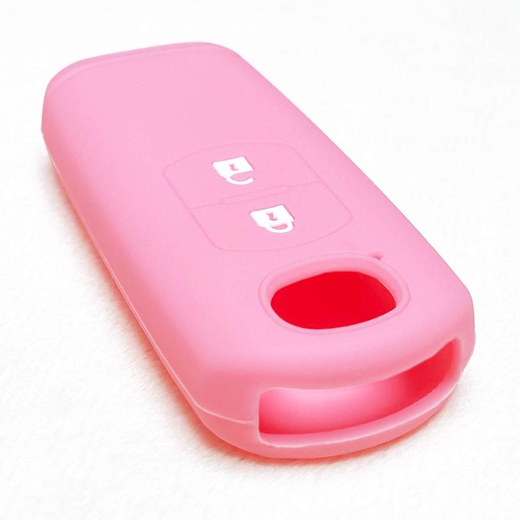 [IKT] Силиконовый чехол для смарт-ключа для автомобилей Mazda 2 кнопки светло-розовый/CX5/CX3/Demio/MPV/Atenza/Biante/и т.д.. Эксклюзивный дизайн и идеальный размер для