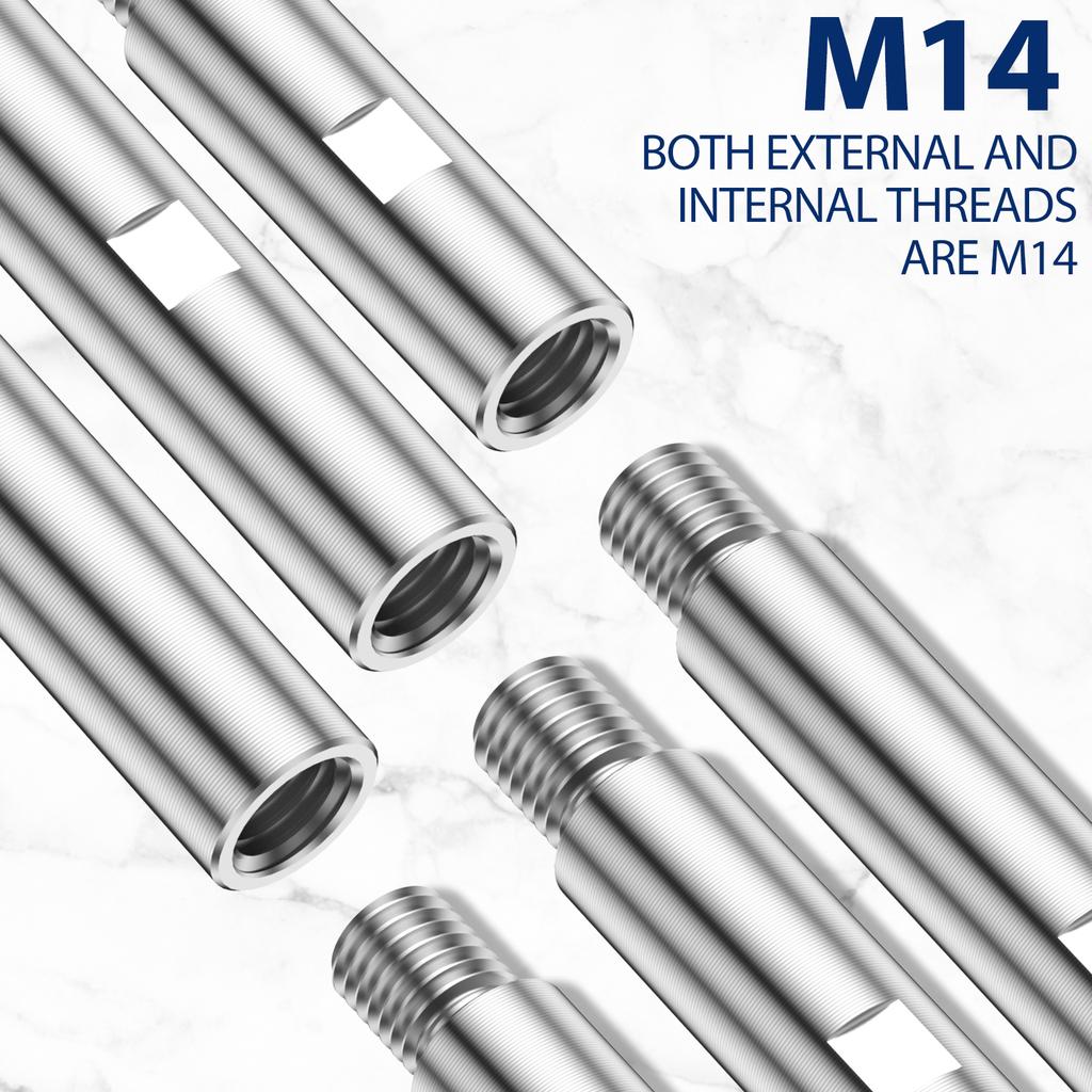 3/6 шт. Удлинительный стержень для УШМ с резьбой M14, 3/4/5,5 дюйма, Удлинительный вал для УШМ, Адаптер для полировки автомобиля
