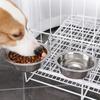 2Pcs Kennel Dog Bowls Stainless Steel Dog Crate Water Bowl Dog Feeder