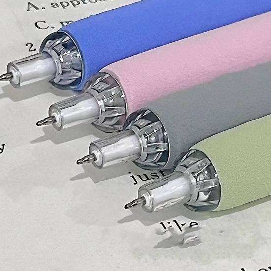 4 шт. 0,5 мм гелевая ручка пресс-типа мягкая губка быстросохнущая пластиковая ручка большой емкости школьные канцелярские принадлежности студенческий подарок