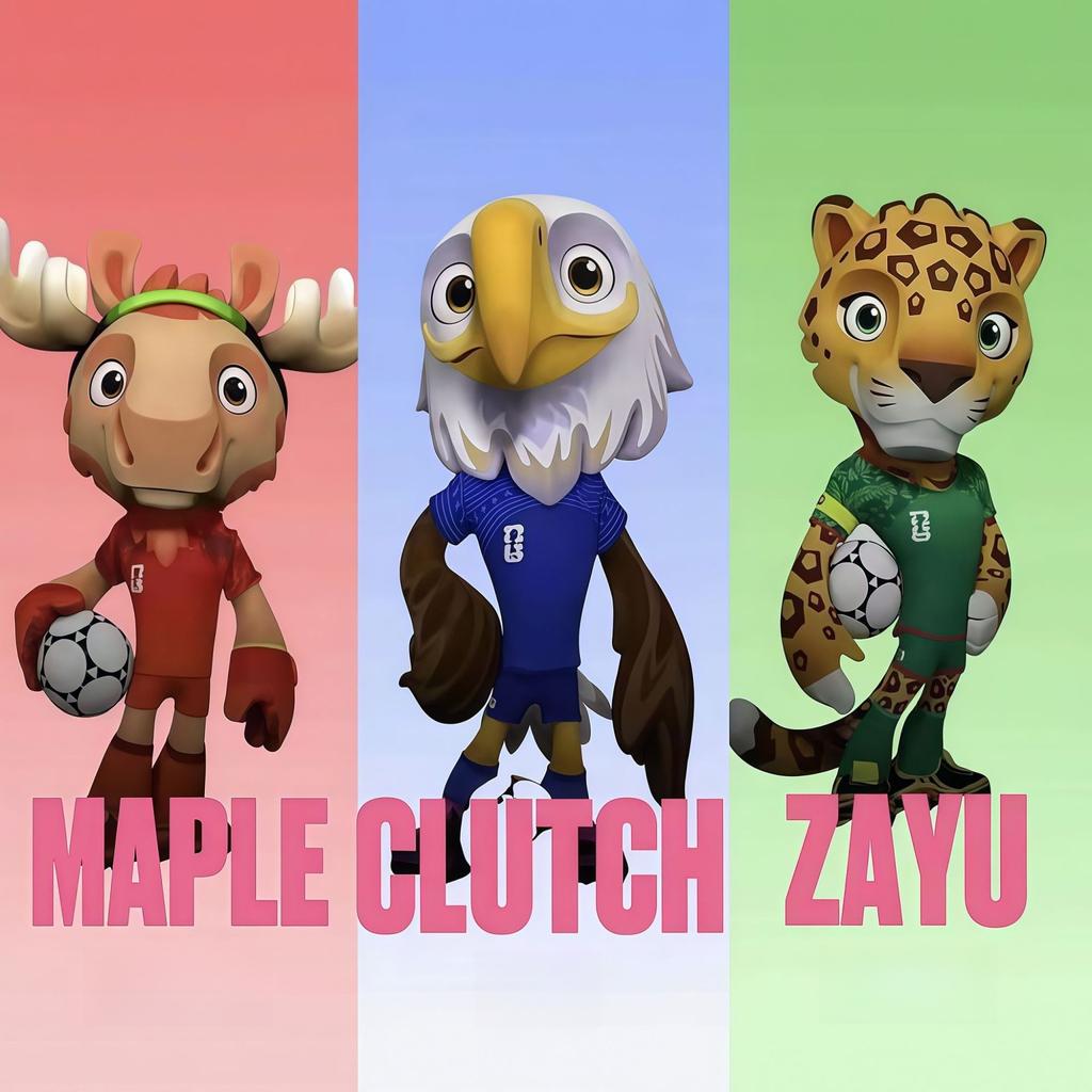 2026 USA-Mexico-Canada Football World Cup Mascot Plush Doll Keychain - 25cm Official Souvenir Collectible