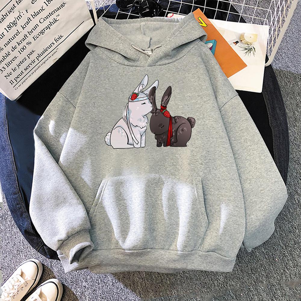 Anime Mo Dao Zu Shi Hoodie Women Streetwear Harajuku The Untamed Wangxian Bunnies Hooded Loose Long Sleeve Unisex Sweatshirts Tops