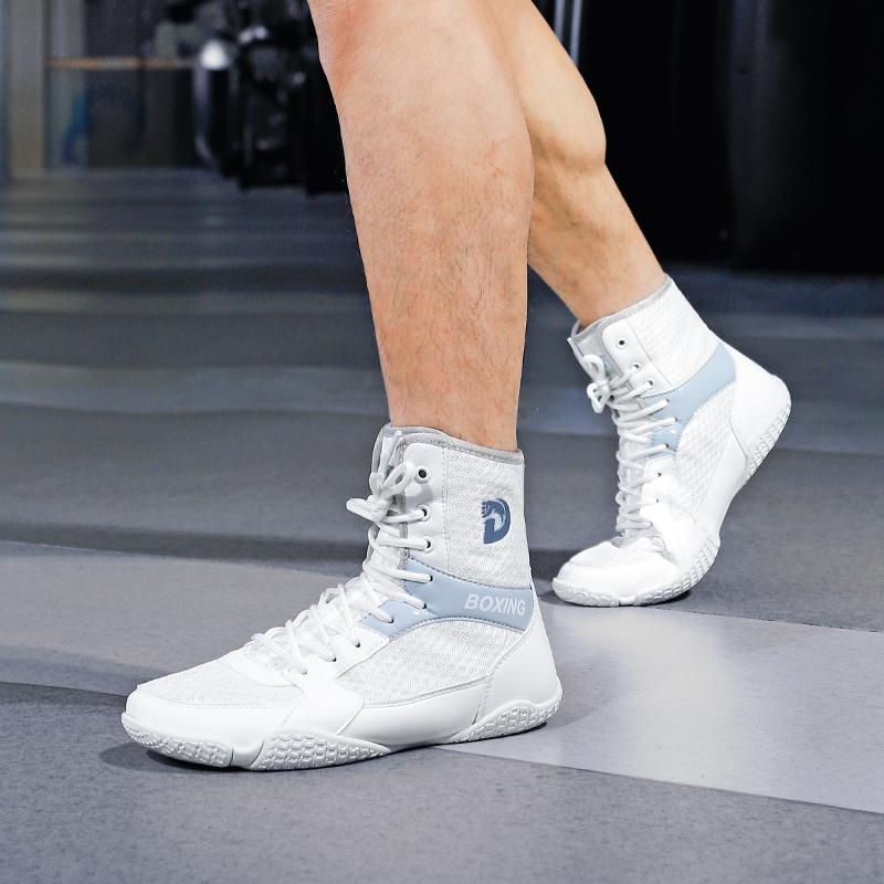 Профессиональная боксерская обувь Мужская обувь для упражнений Боксерские кроссовки Мужская воздухопроницаемость Борцовская обувь