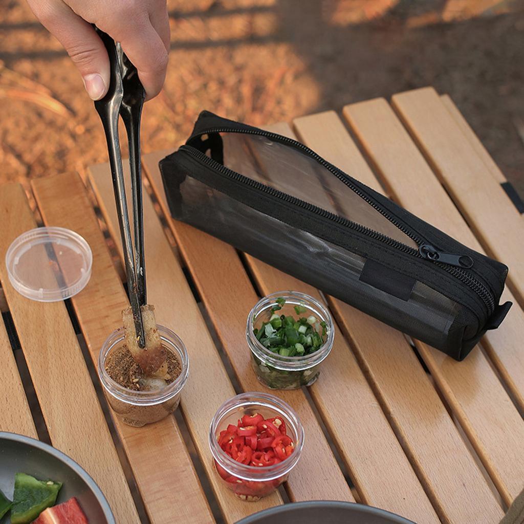 Набор контейнеров для специй для кемпинга, сумка для хранения бутылочек с приправами для кемпинга, банка для специй, набор для путешествий для барбекю на открытом воздухе