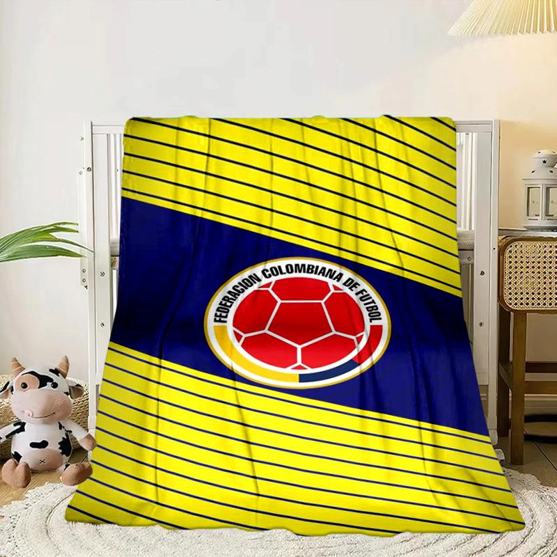 Colombian Soccer Federation Portable Blanket/Soft Blanket Bedding Blanket Suitable for Travel Camping Living Rooms Offices Sofas Fan Gifts