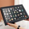 Ящик для хранения значков в виде бара, прозрачный пыленепроницаемый ящик для булавок на груди, подставка для медалей, подставка для ювелирных изделий из искусственной кожи, рамка для коллекции медалей