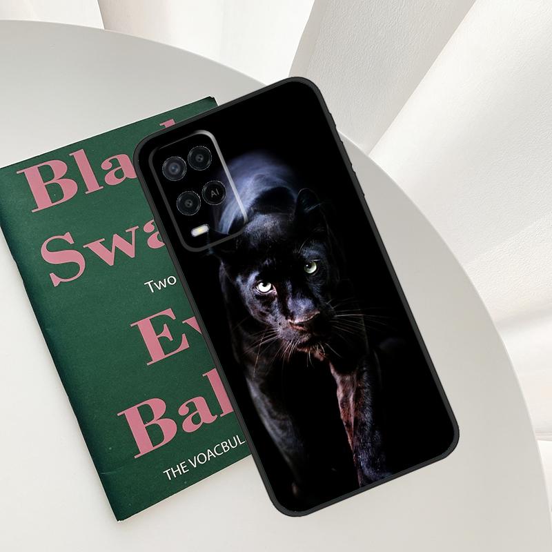 Animal Panther Case For Oppo A96 A76 A16 A15 A17 A52 A72 A54S A57S A58 A78 A98 A57 A77 A54 A74 A94 Cover