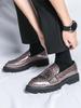 Fashion Casual Men's Loafers Fashion Party Gentleman Style Nightclub Hairstylist Thick Soled Adult Leather Shoes 37-46 Plus Size New