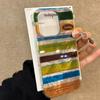 Glossy Stripes Wave Edges Women Phone Case for Iphone 17 Air 16 15 14 7 8 Plus 13 11 12 Pro Max X XS XR SE 2022 2020 16e Cover