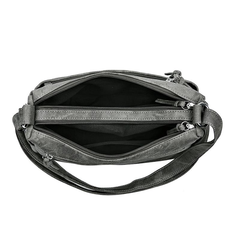 Женская легкая сумка кроссбоди с несколькими отделениями и регулируемым ремешком, повседневная наплечная сумка