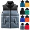 Cotton Vest Men's And Winter Thickened Warm Vest Color Stitching Waistcoat