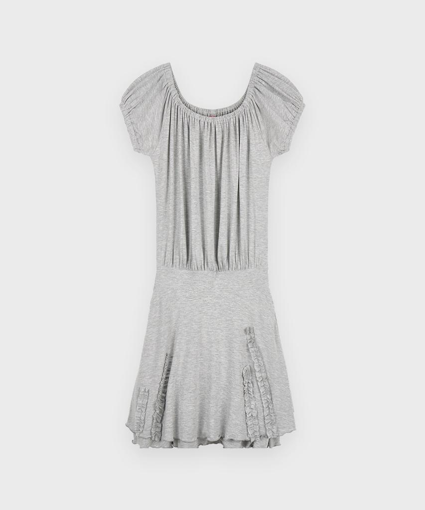Sinun Drape Jersey Mini One-Piece (Melange Gray)