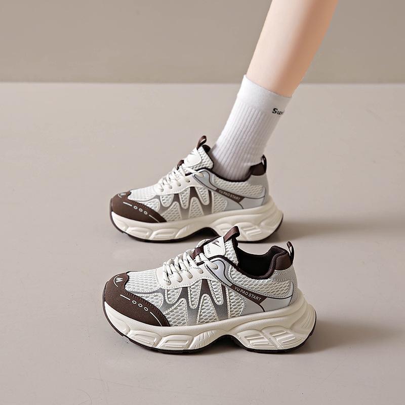Ins Korean Version of the New Dad Shoes Girl 2025 Autumn Student Sports Running Shoes Casual Shoes Platform Heightening Shoes 319