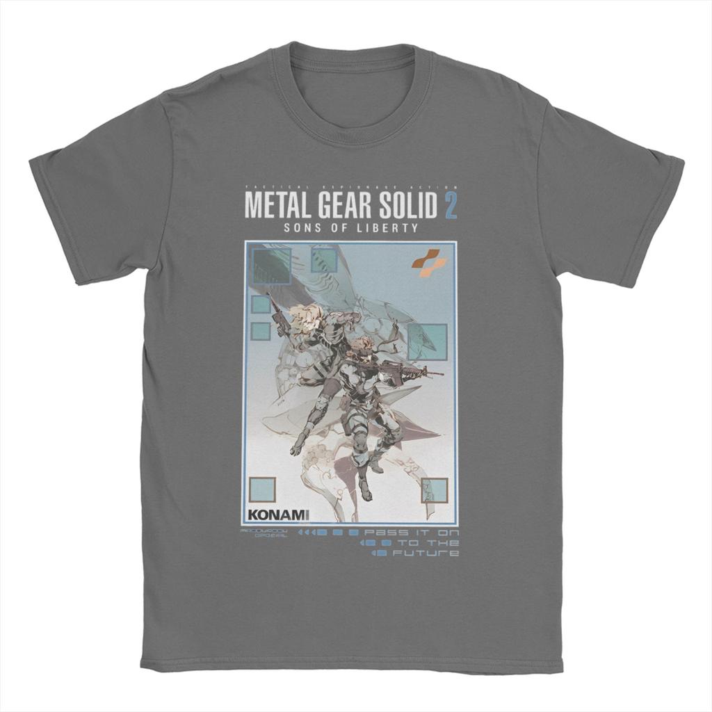 Мужская Женская Футболка MGS2 Snake Raiden Игра Metal Gear 100% Хлопок Одежда Винтажная Футболка с Коротким Рукавом и Круглым Вырезом Большого Размера