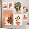 Boho Abstract Sun Vase Leaf Wall Art Canvas Painting Nordic Abstract Posters And Prints Pictures for Living Room Interior Decor
