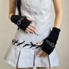 Star Knitted Arm Warmers Heart Fingerless Gloves Fashion Y2K Warm Sleeves  JK