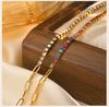 Tennis Bracelets, Paperclip Link Chain Bracelet for Women, Stainless Steel Layered Hand Wristband Accessories