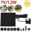 1.2W Solar Panels Water Fountain Pump with 6 Nozzles Solar Powered Fountain Wave Maker for Outdoor Bird Bath Garden Fish Pond
