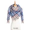 Европейский и американский осенне-зимний толстый двусторонний клетчатый шарф-шаль для женщин