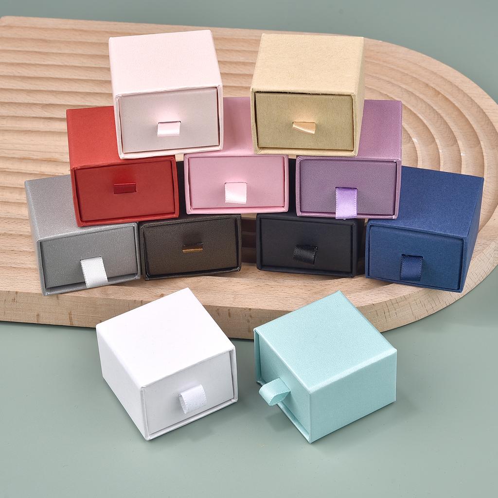 Drawer Jewelry Packaging Box Pull Out Necklace Ring Earring Bracelet Storage Organizer Display Gift Box 5 * 5 * 3cm