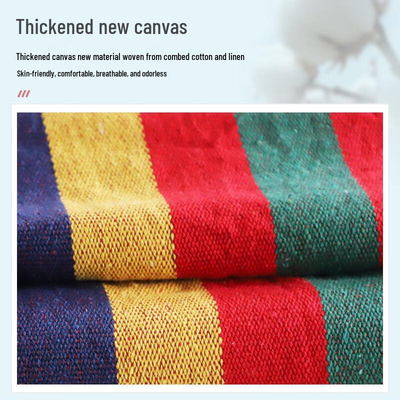 OLOEY Outdoor Thickened Anti-Rollover Double Canvas Hammock