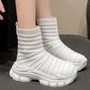 Knitting Platform Women Sock Boots Ankle Flats Sneakers Running Designer Sport Shoes Autumn  Trend Walking Mujer Zapatillas