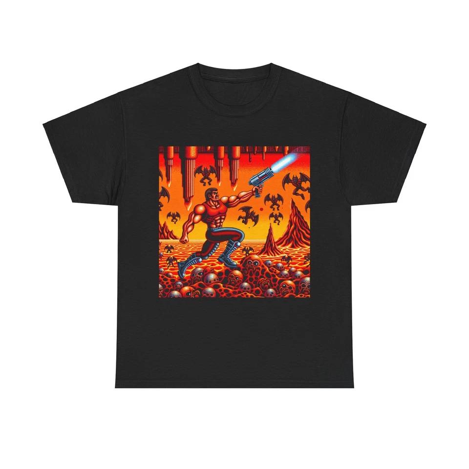 Unisex Adult T Shirt Video Game Art Demonic Battle Chaos